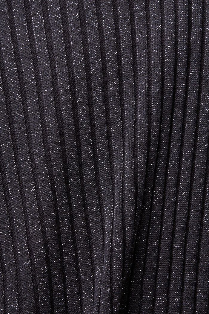 Ribgebreide trui met glittereffect, NAVY, detail image number 6