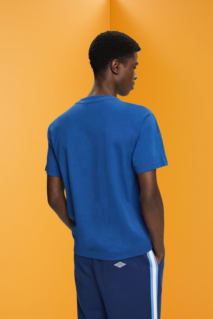 Katoenen T-shirt met dolfijnenprint, BRIGHT BLUE, detail image number 3