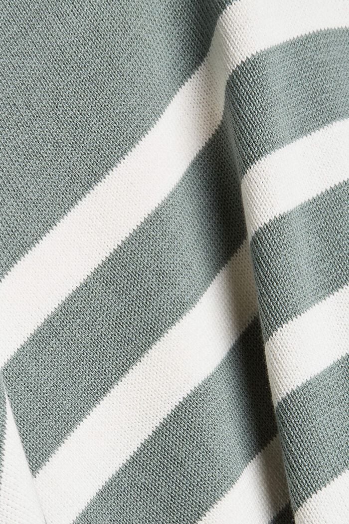 Gestreepte trui met wijde mouwen, LIGHT GREEN, detail image number 4