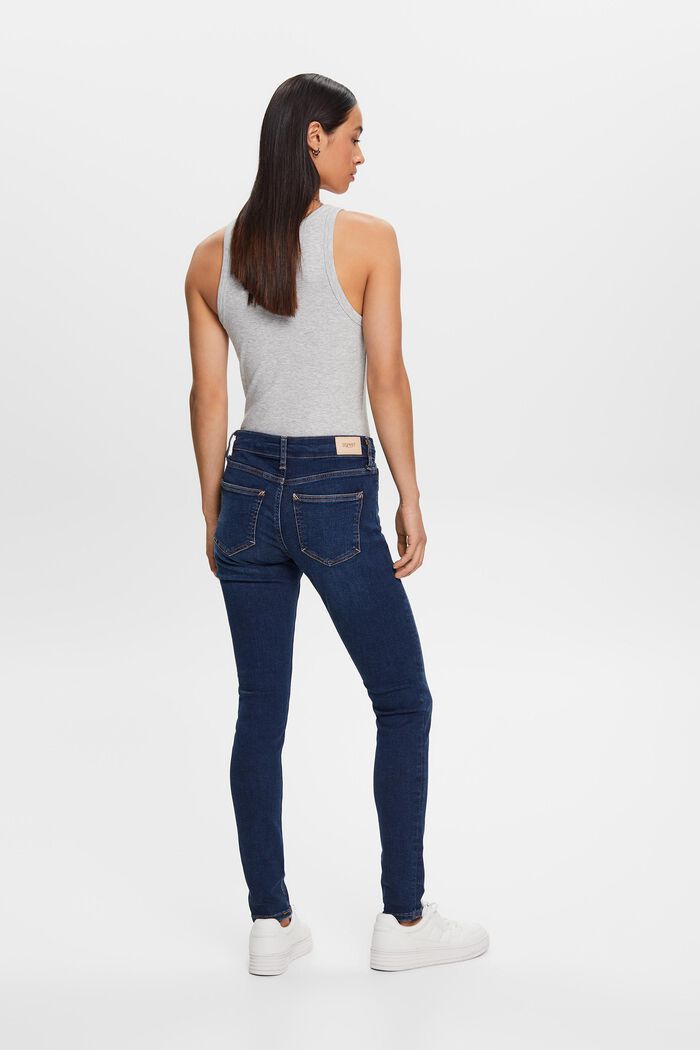 Skinny jeans met middelhoge taille, BLUE LIGHT WASHED, detail image number 3