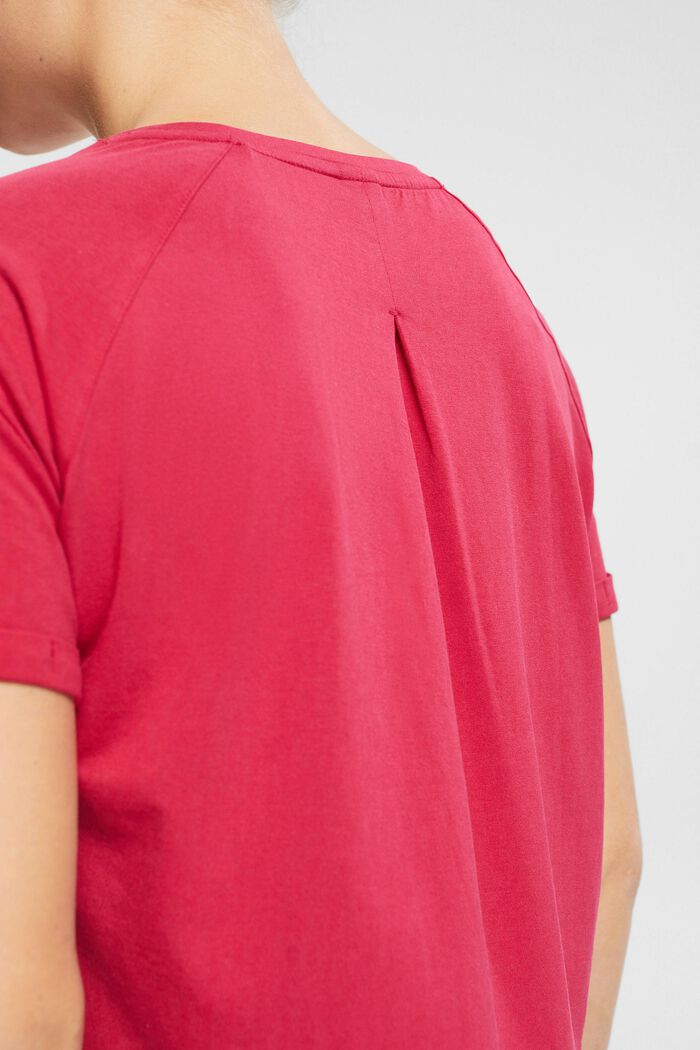 T-shirt met vaste omslag, CHERRY RED, detail image number 2