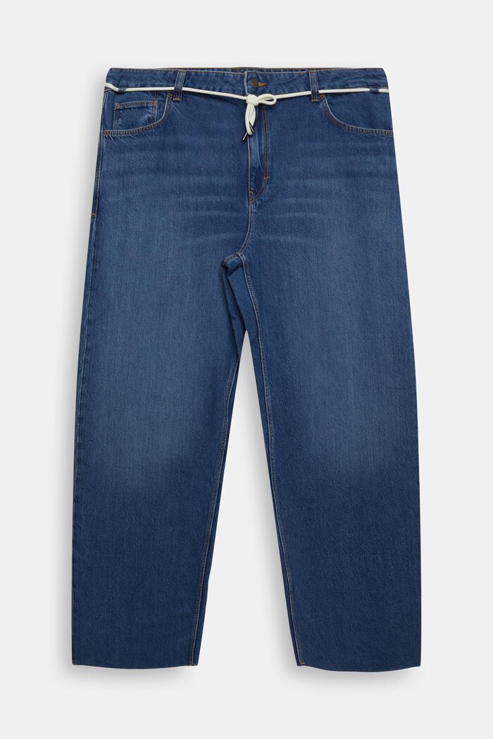 Dad fit jeans van duurzaam katoen, BLUE MEDIUM WASHED, detail image number 2