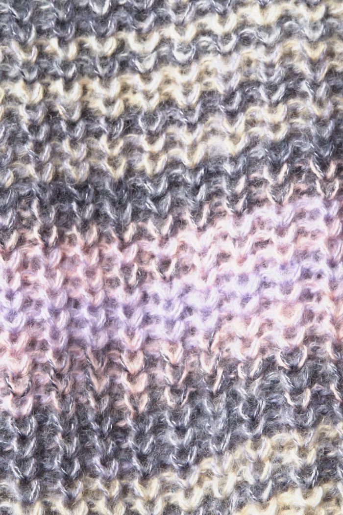 Grof gebreide trui van een wolmix, PURPLE, detail image number 5