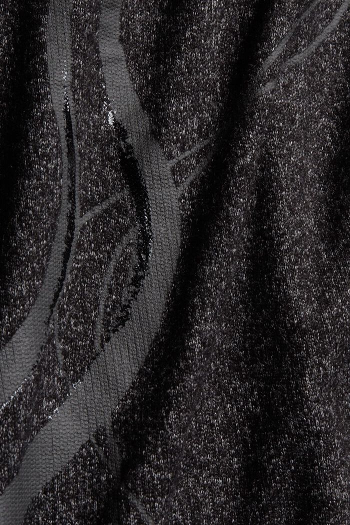 Gebreide trui met print en pailletjes, BLACK, detail image number 4