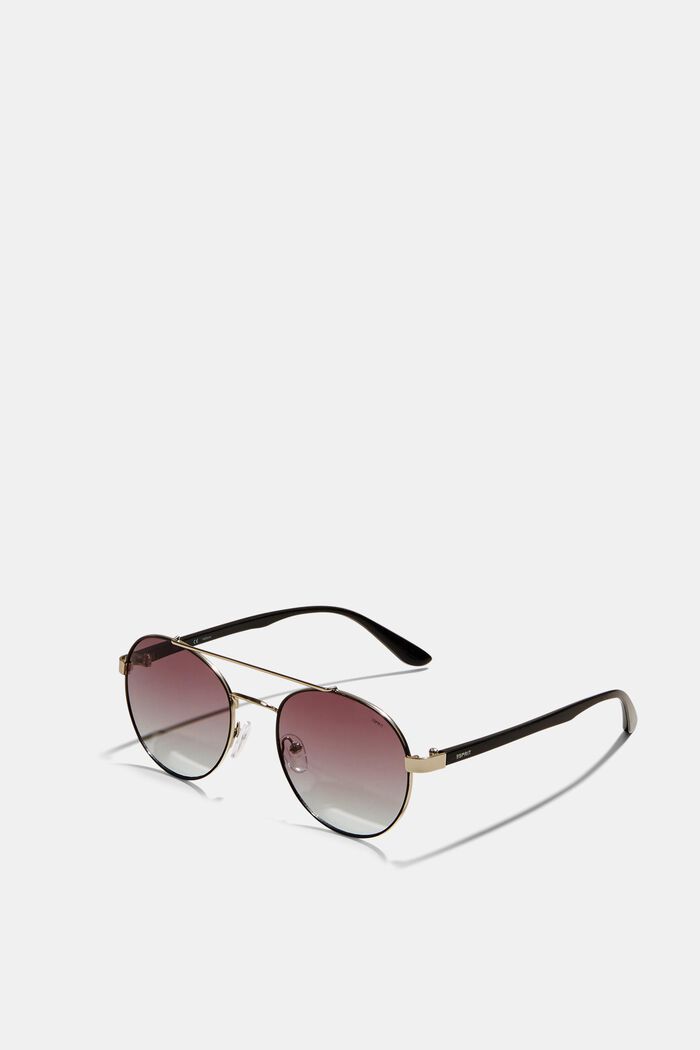 Ronde zonnebril met kleurverloop, BLACK, overview