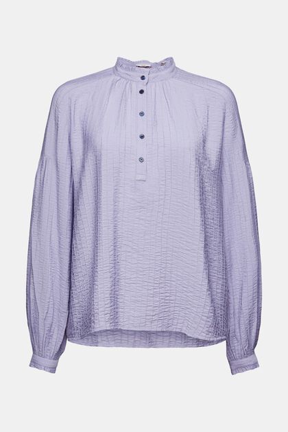 Gestructureerde blouse met lange mouwen