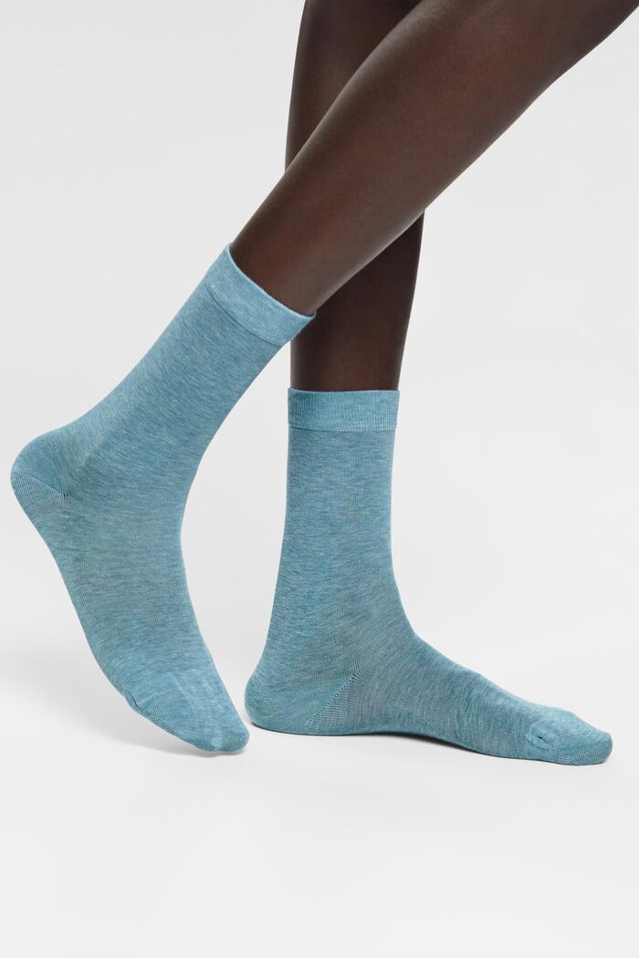 Set van 3 paar sokken, organic cotton, BLUE/GREY, detail image number 1