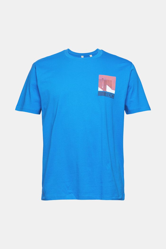 Jersey T-shirt met grote print op de op de voorkant, BRIGHT BLUE, detail image number 6