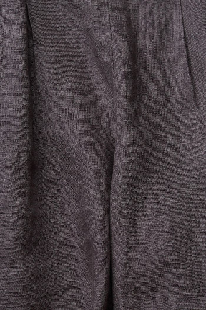 Korte broek van 100% linnen, ANTHRACITE, detail image number 5