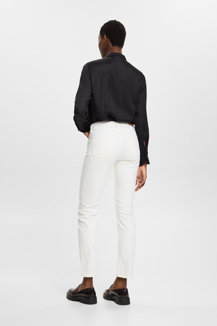 Mid rise jeans met rechte pijpen, OFF WHITE, detail image number 3