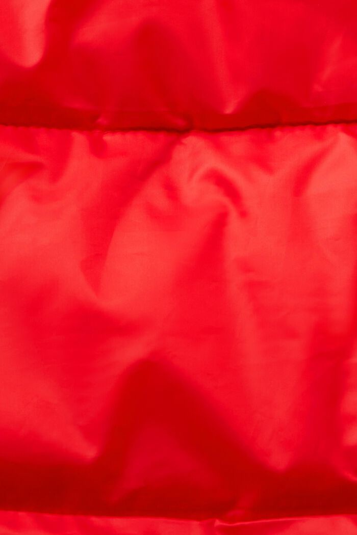 Gerecycled: gewatteerde jas met capuchon, RED, detail image number 5