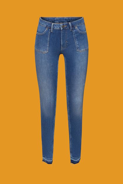 Jeans van een katoenmix met comfortabele stretch, BLUE MEDIUM WASHED, overview