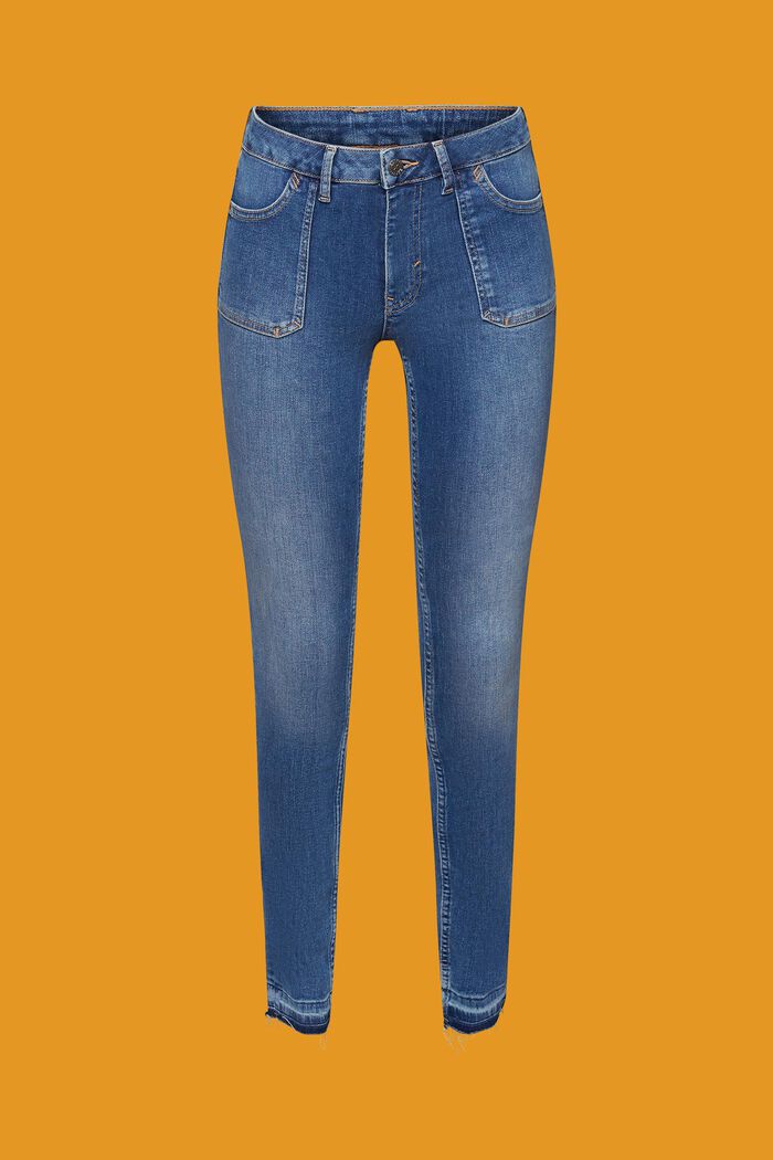 Jeans van een katoenmix met comfortabele stretch, BLUE MEDIUM WASHED, detail image number 7