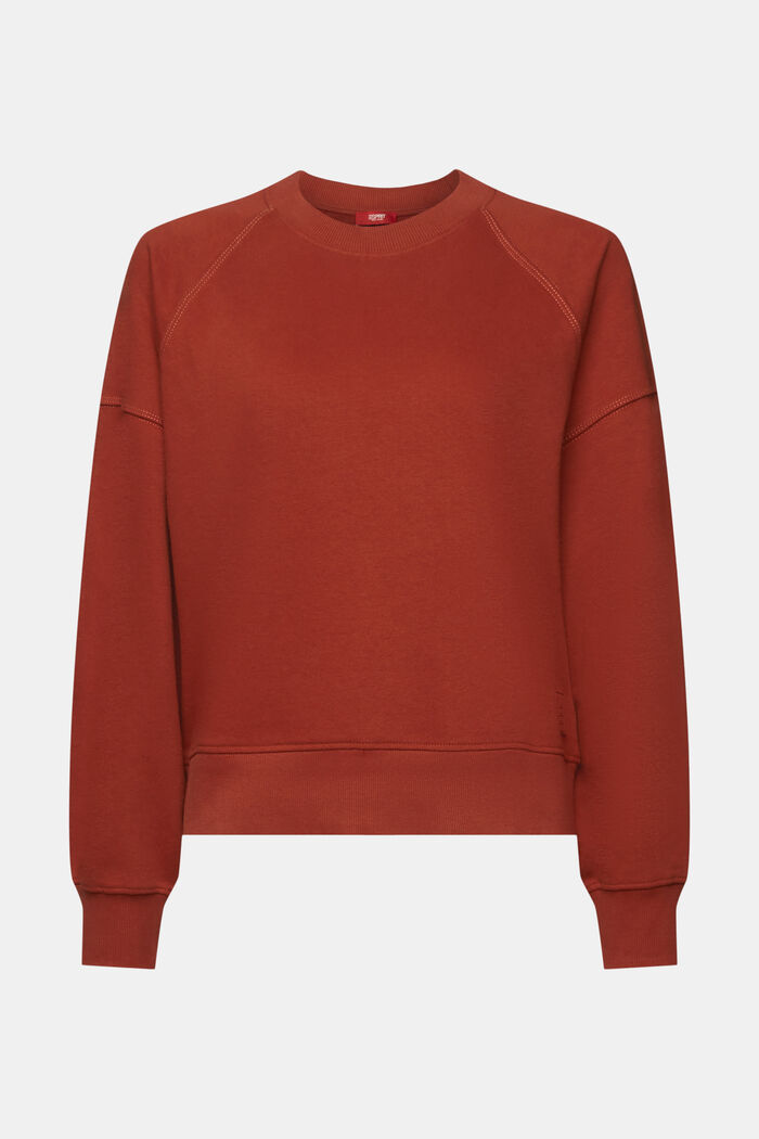 Gerecyceld: sweatshirt met ronde hals, RUST BROWN, detail image number 6