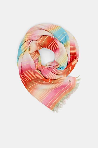 Rafelige sjaal met print