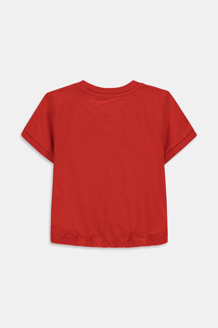 T-shirt met reflecterende print, RED, detail image number 1
