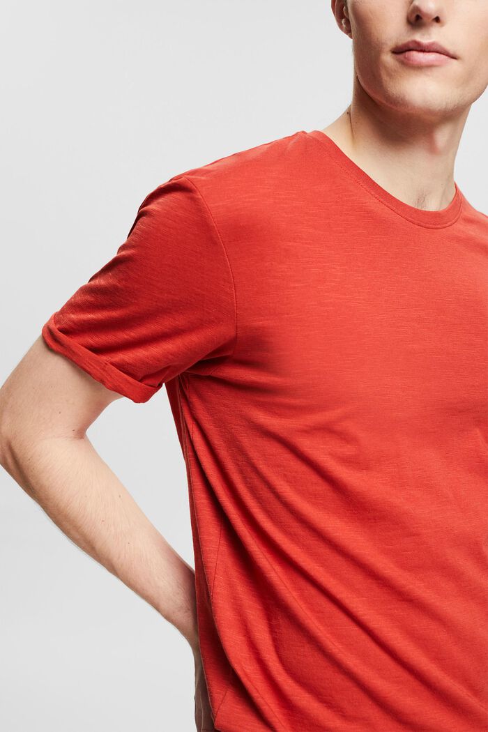 T-shirt van 100% katoen, RED ORANGE, detail image number 6