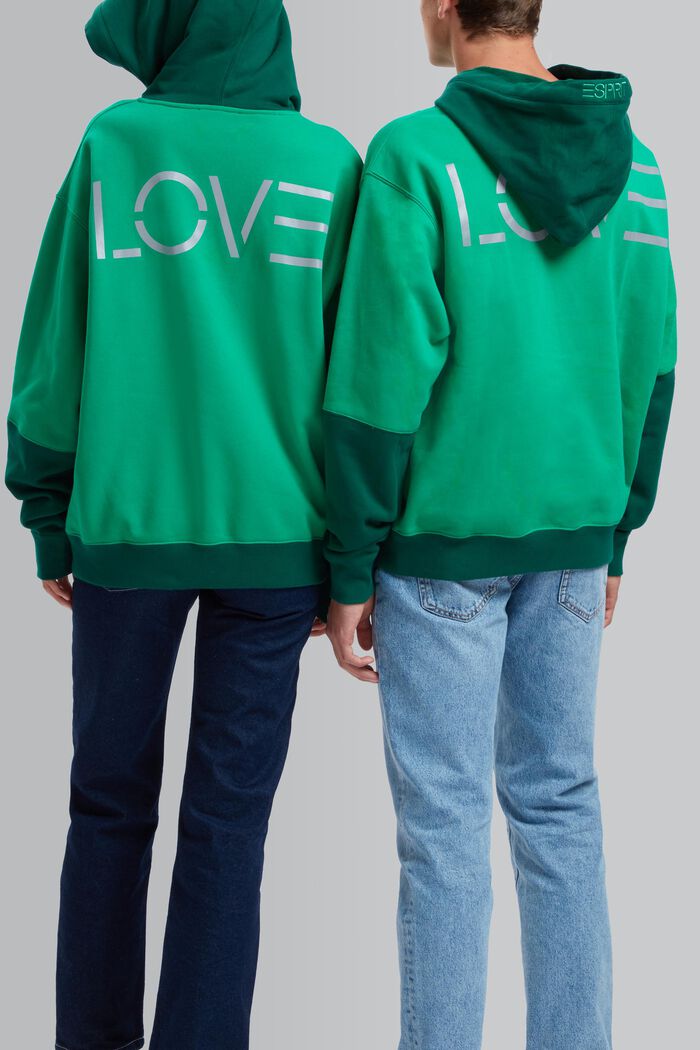 Uniseks sweatshirt met patchworklook, GREEN, detail image number 1