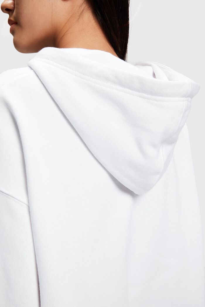 Uniseks sweatshirt met capuchon, WHITE, detail image number 6