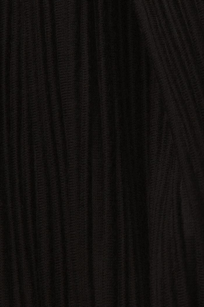 Zachte jersey broek met plooien, BLACK, detail image number 5