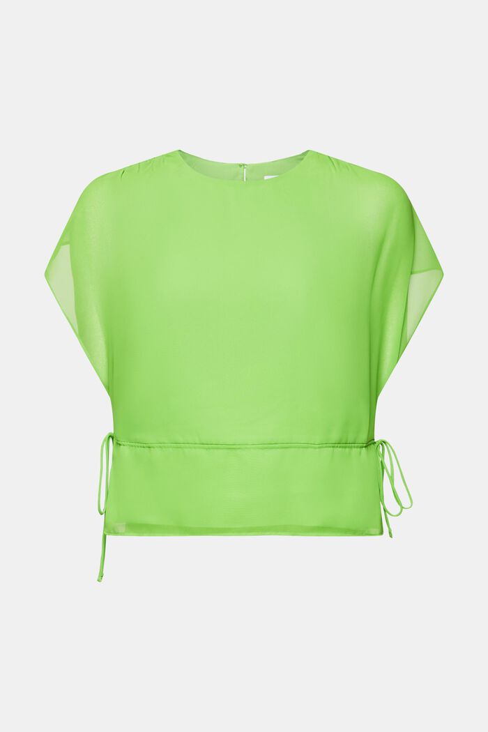 Chiffon blouse met tunnelkoord, CITRUS GREEN, detail image number 5