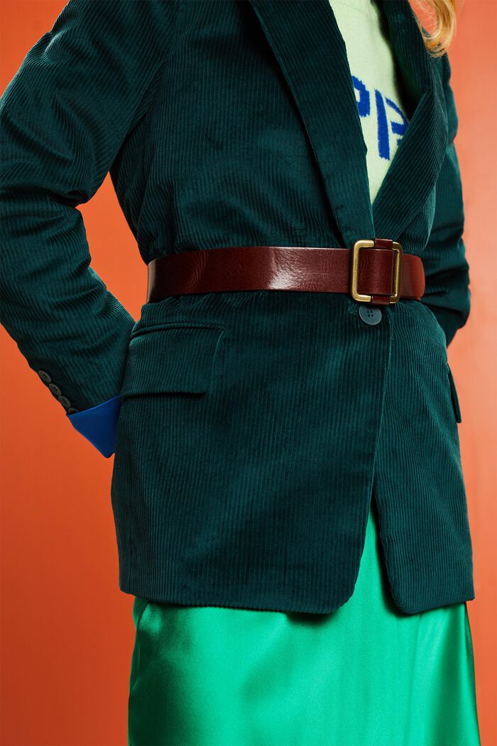 Oversized blazer van corduroy, EMERALD GREEN, detail image number 3