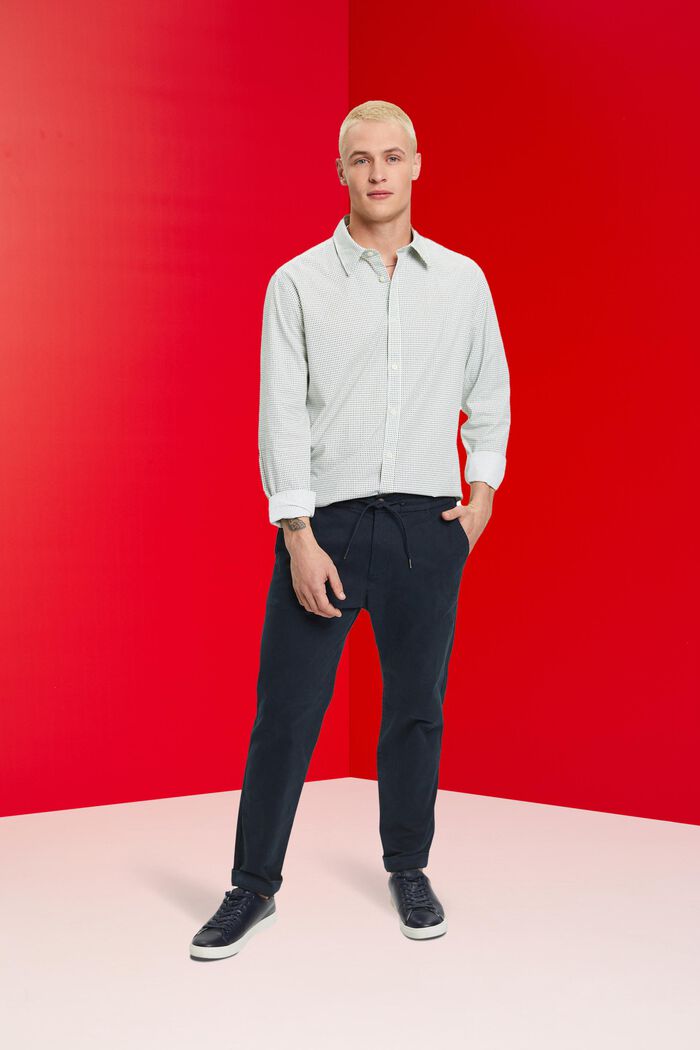 Slim fit-overhemd met patroon all-over, WHITE, detail image number 1