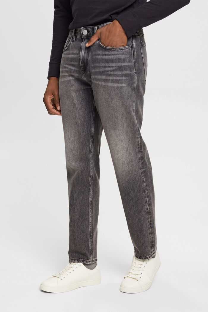Jeans met rechte pijpen, GREY MEDIUM WASHED, detail image number 1