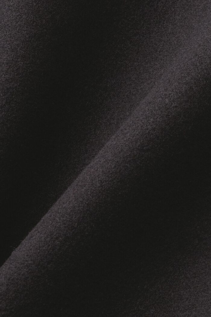 Gewatteerd mantel van een materiaalmix, BLACK, detail image number 5
