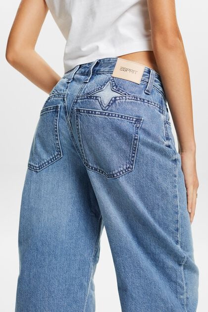 Retro loose jeans met middelhoge taille