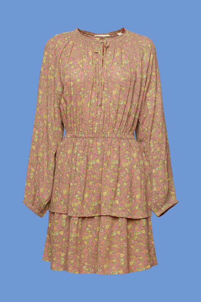 Gelaagde mini-jurk met print, CITRUS GREEN, detail image number 5