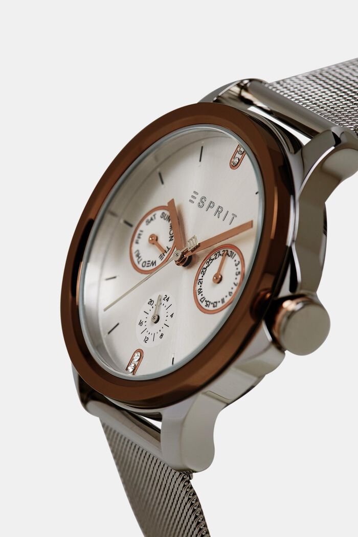Horloge van edelstaal met datumaanduiding, SILVER, detail image number 1