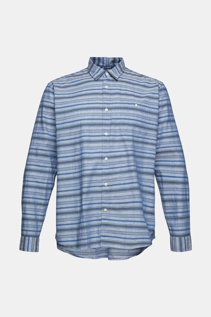 Met linnen: overhemd met strepen, BLUE, overview