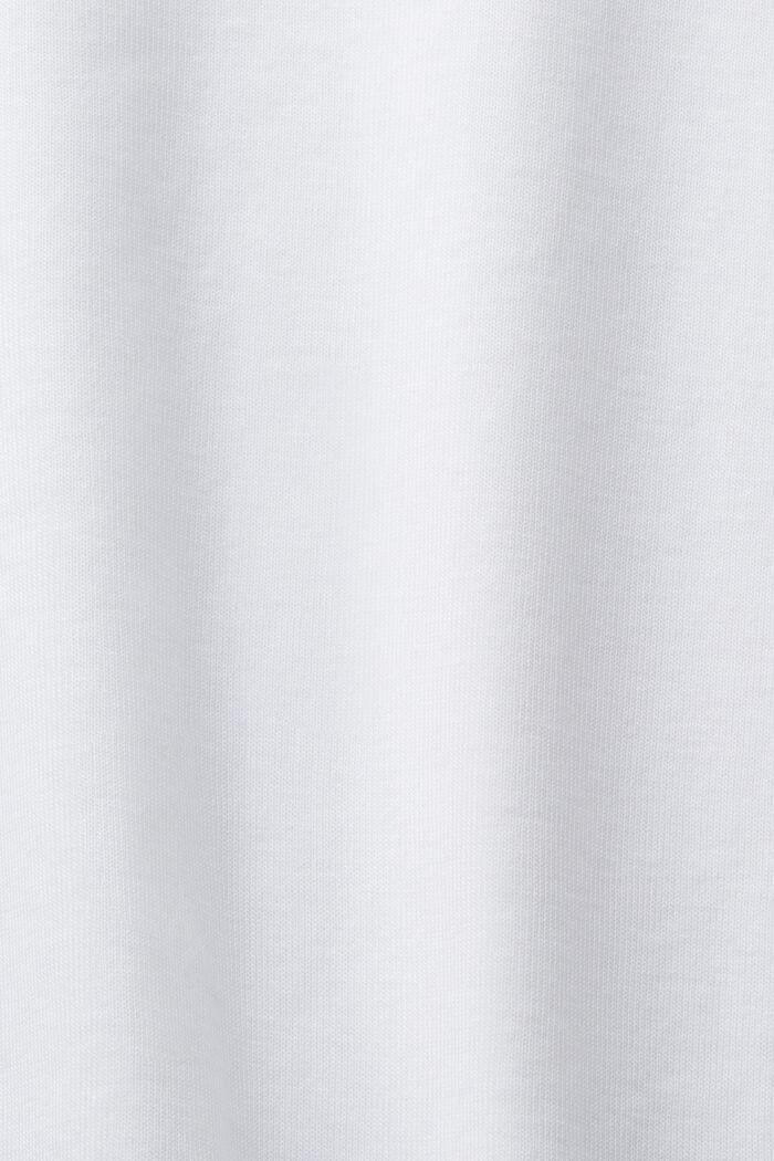 Top van katoenjersey met lange mouwen, WHITE, detail image number 5