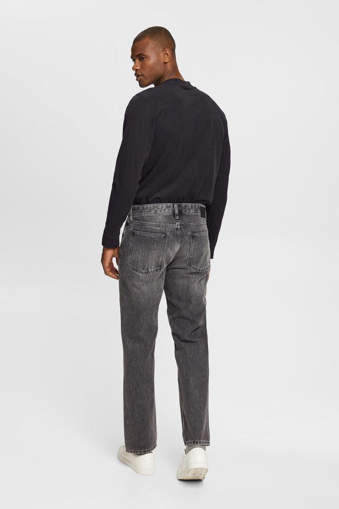 Jeans met rechte pijpen, GREY MEDIUM WASHED, detail image number 5