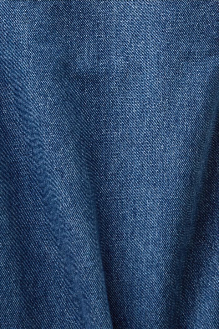 Retro jeans met hoge taille en wijde pijpen, BLUE MEDIUM WASHED, detail image number 6