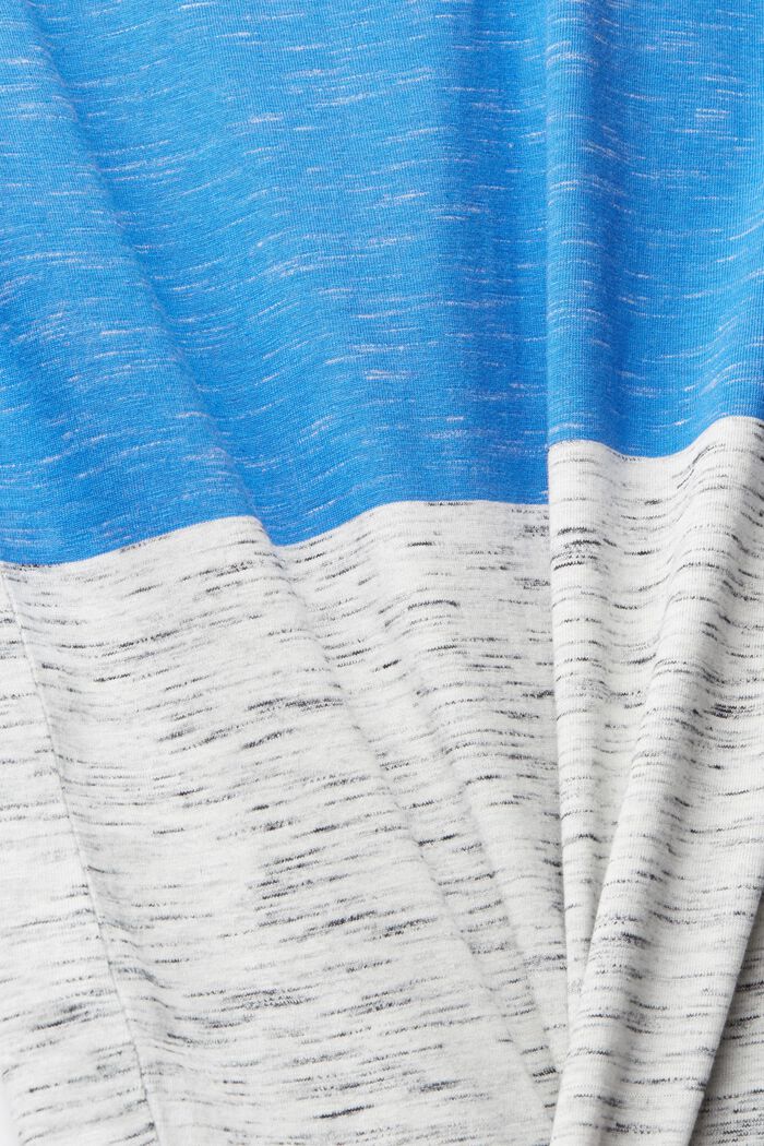 Jersey T-shirt met gemêleerde accenten, BRIGHT BLUE, detail image number 4