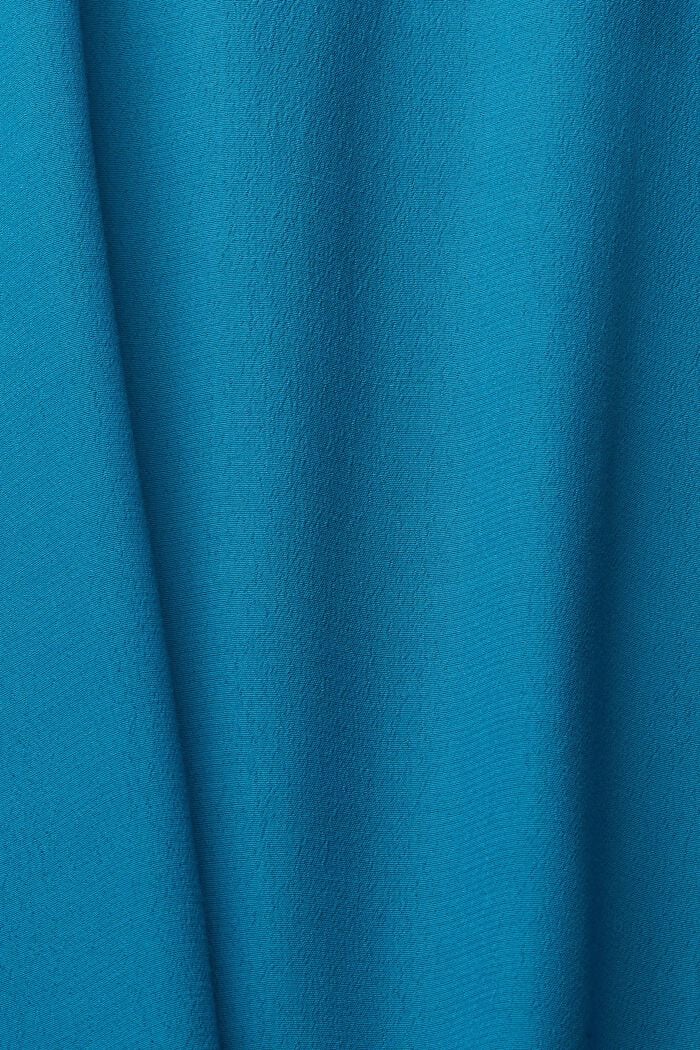 Effen blouse, TEAL BLUE, detail image number 4