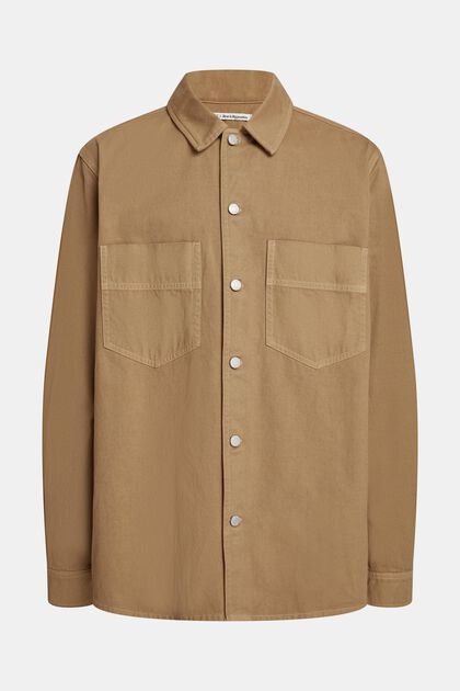 Heavy shirt met relaxed fit