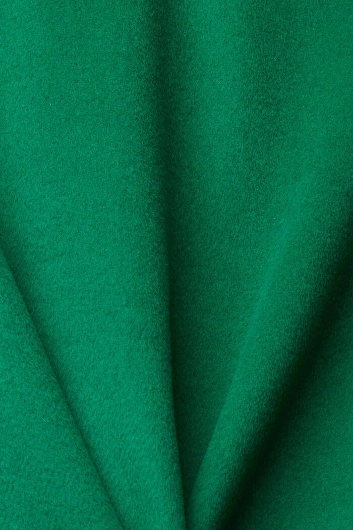 Minirok van een wolmix, EMERALD GREEN, detail image number 6