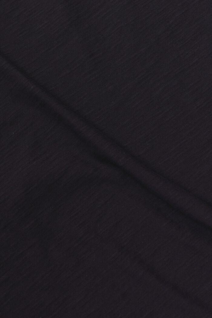 T-shirt van slubkatoen met ronde hals, BLACK, detail image number 5
