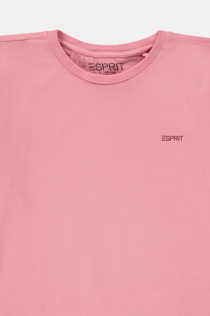 T-shirt met ronde hals en logo, PASTEL PINK, detail image number 2