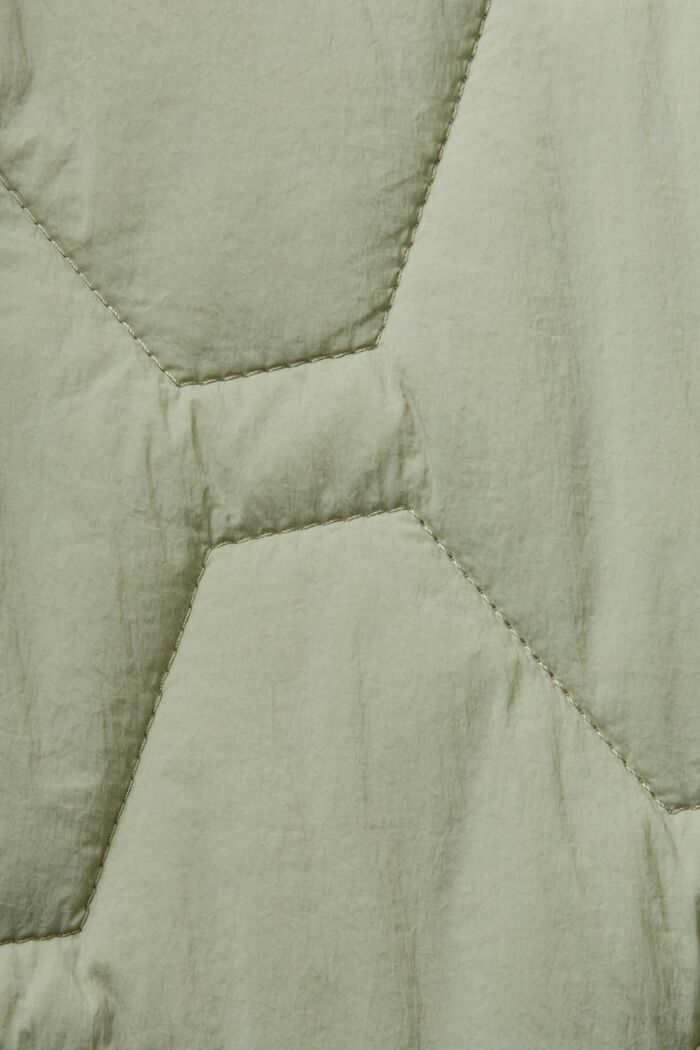 Gerecycled: lichte gewatteerde jas, DUSTY GREEN, detail image number 4
