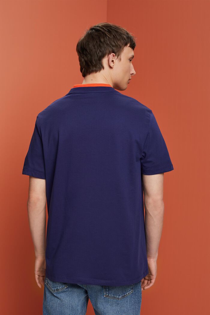 T-shirt van jersey met print, DARK BLUE, detail image number 3