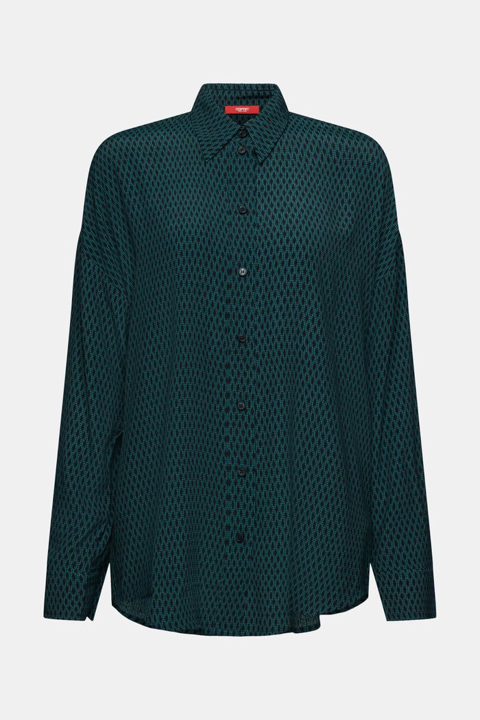 Buttondown-overhemd met print, EMERALD GREEN, detail image number 6