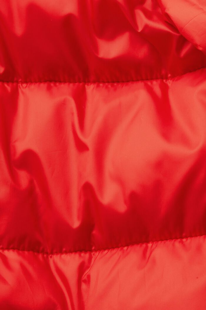 Gerecycled: gewatteerde mantel met capuchon, RED, detail image number 4