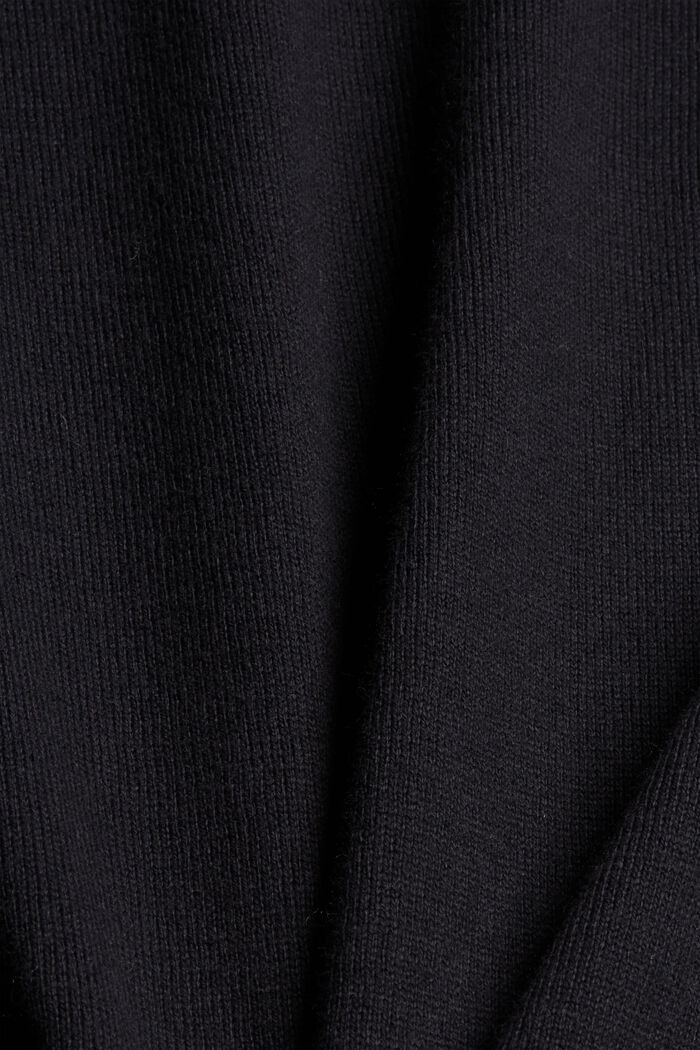 Met kasjmier: trui met een ronde hals, BLACK, detail image number 4