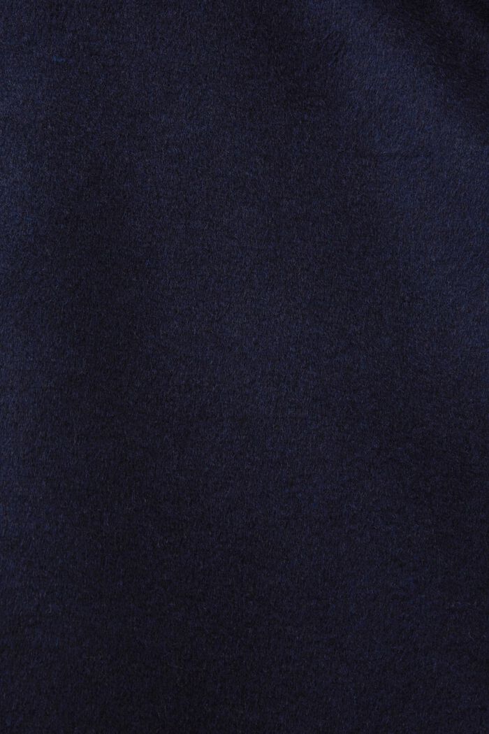 Gerecycled: mantel van een wolmix met kasjmier, NAVY, detail image number 5