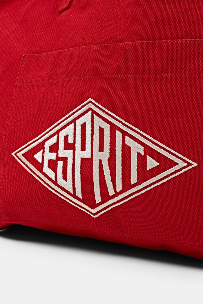 Canvas tote bag met logo, DARK RED, detail image number 1