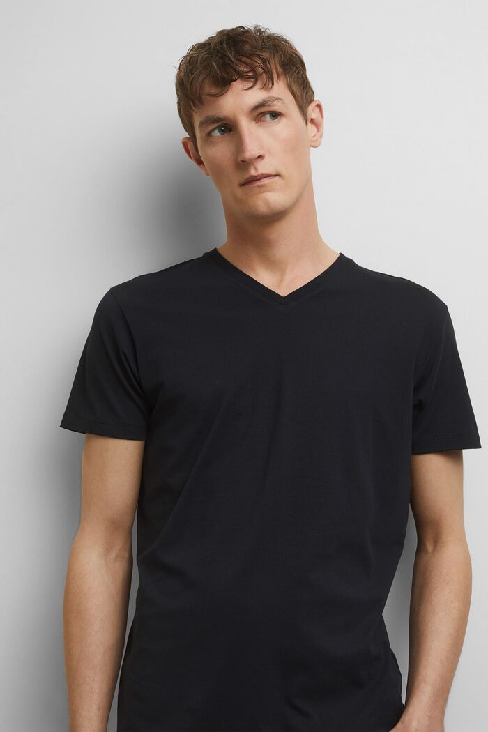 Jersey shirt van 100% katoen, BLACK, detail image number 4